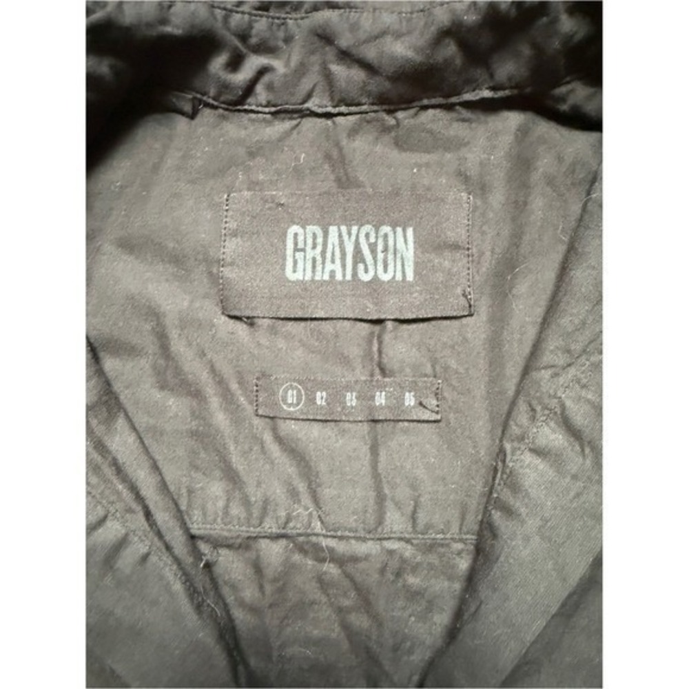 Grayson Frank & Eileen Black Oversized Shirt Dress 01 XS Minimalist Quiet Luxury - Picture 9 of 11
